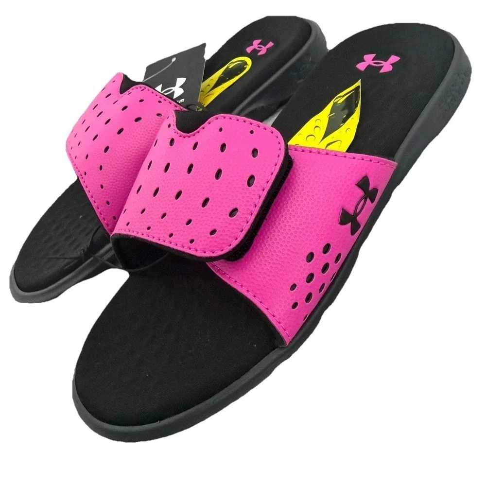 Under Armour‎ Girls 3026039 UA Ignite Pro Slides, Rebel Pink, Size 4y New